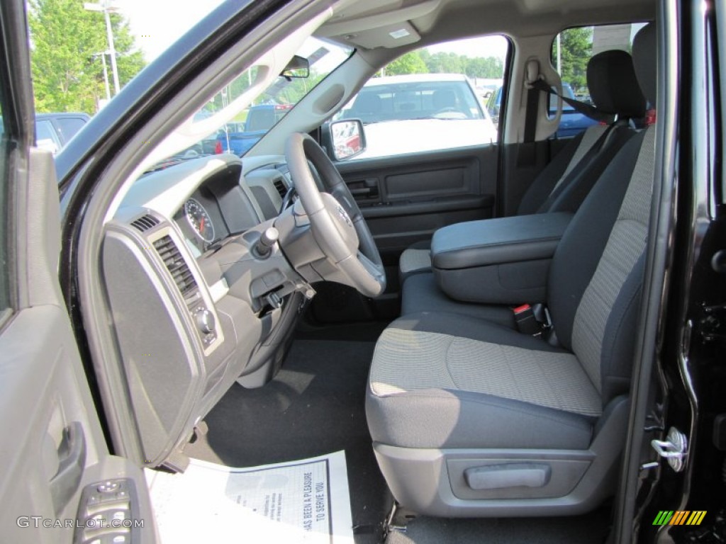 2011 Ram 1500 ST Quad Cab - Brilliant Black Crystal Pearl / Dark Slate Gray/Medium Graystone photo #6