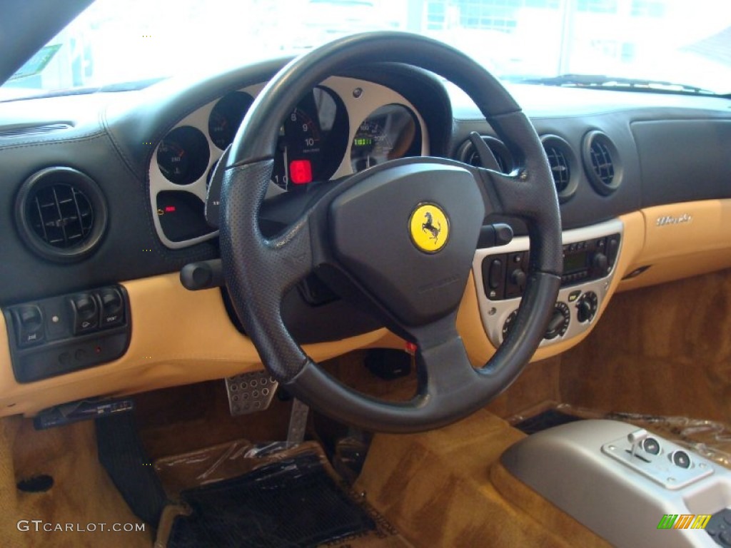 2001 Ferrari 360 Spider Beige Steering Wheel Photo #50287764