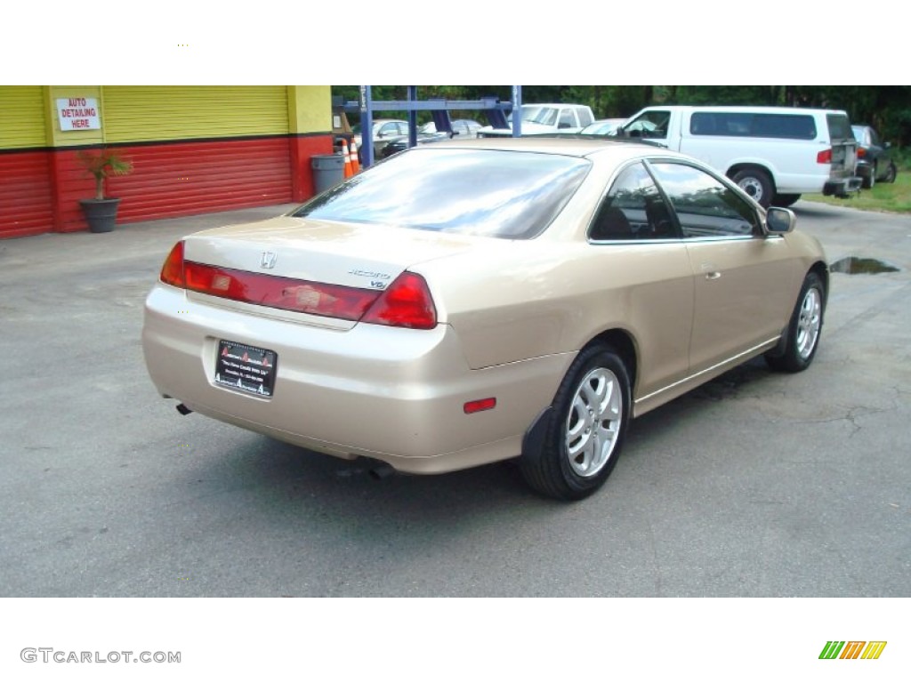 2002 Accord EX V6 Coupe - Naples Gold Metallic / Ivory photo #3