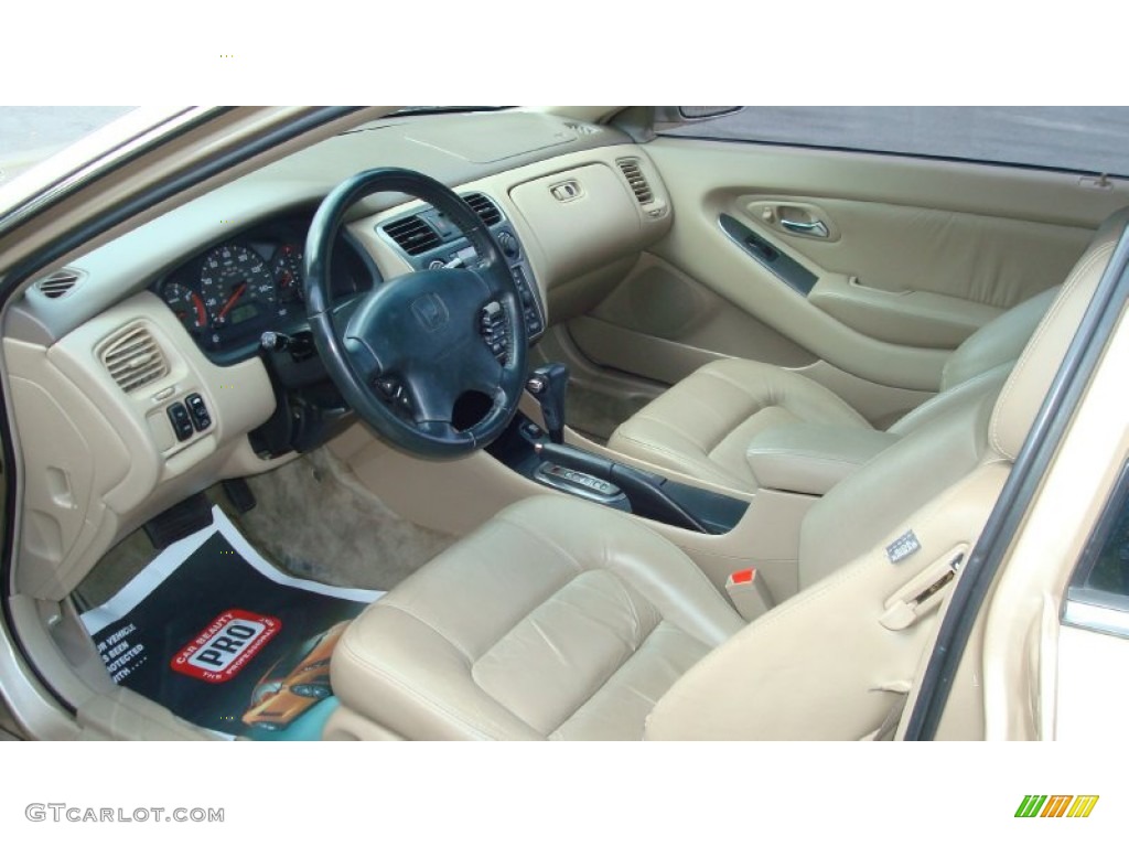 2002 Accord EX V6 Coupe - Naples Gold Metallic / Ivory photo #10