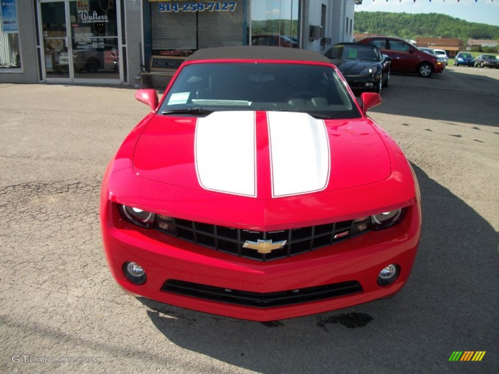 2011 Camaro LT/RS Convertible - Victory Red / Black photo #6