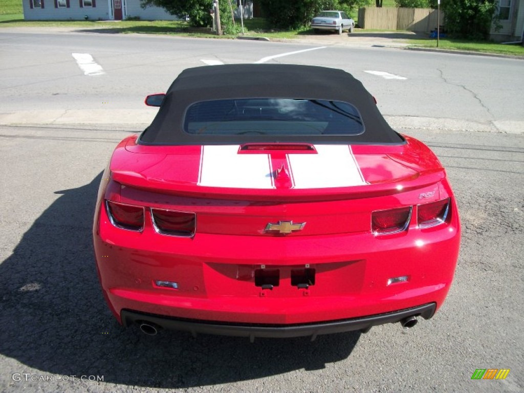 2011 Camaro LT/RS Convertible - Victory Red / Black photo #8