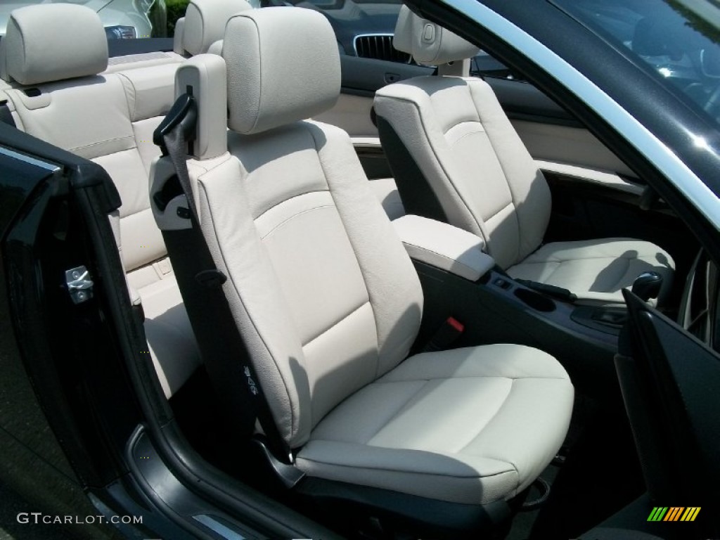 Oyster/Black Dakota Leather Interior 2011 BMW 3 Series 328i Convertible Photo #50291514