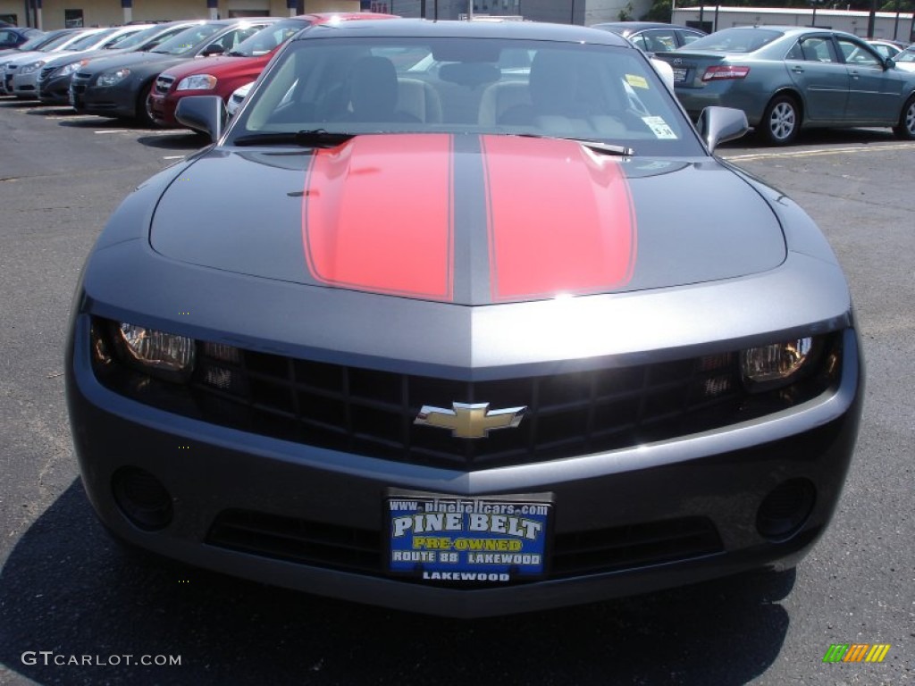 2010 Camaro LS Coupe - Cyber Gray Metallic / Gray photo #2