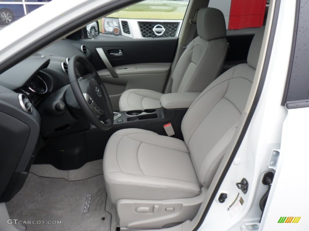 2011 Rogue SL AWD - Pearl White / Gray photo #3