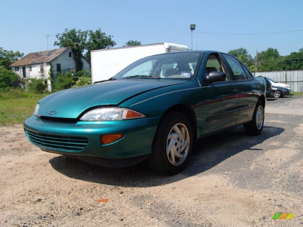 1999 Cavalier LS Sedan - Medium Green Metallic / Neutral photo #1