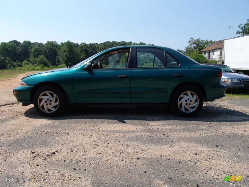 1999 Cavalier LS Sedan - Medium Green Metallic / Neutral photo #8
