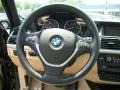 Sand Beige 2007 BMW X5 4.8i Steering Wheel