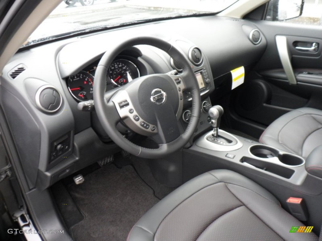 2011 Rogue SL AWD - Wicked Black / Black photo #13