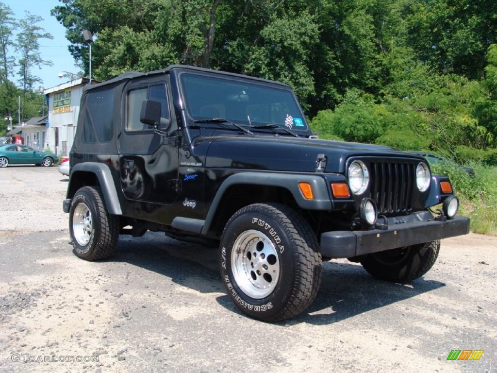 Black 1997 Jeep Wrangler Sport 4x4 Exterior Photo #50292528