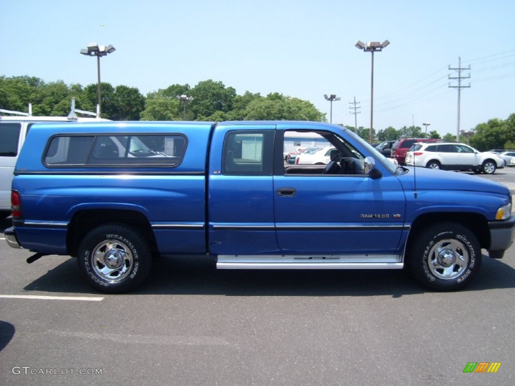 Brilliant Blue Pearl 1996 Dodge Ram 1500 SLT Extended Cab Exterior Photo #50292572