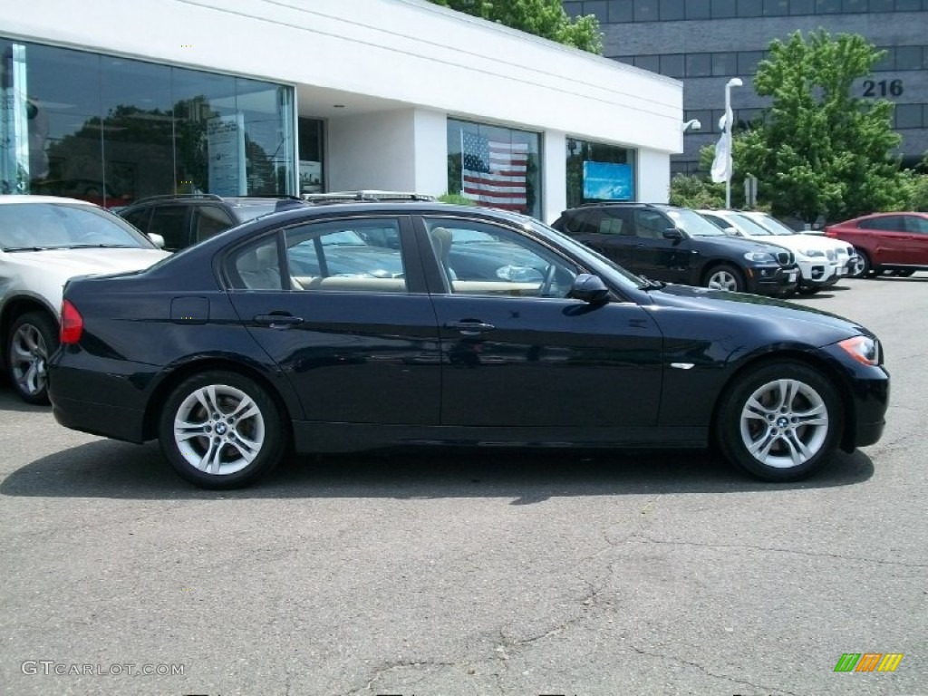 2008 3 Series 328xi Sedan - Monaco Blue Metallic / Beige photo #4