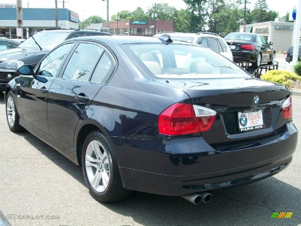 2008 3 Series 328xi Sedan - Monaco Blue Metallic / Beige photo #7