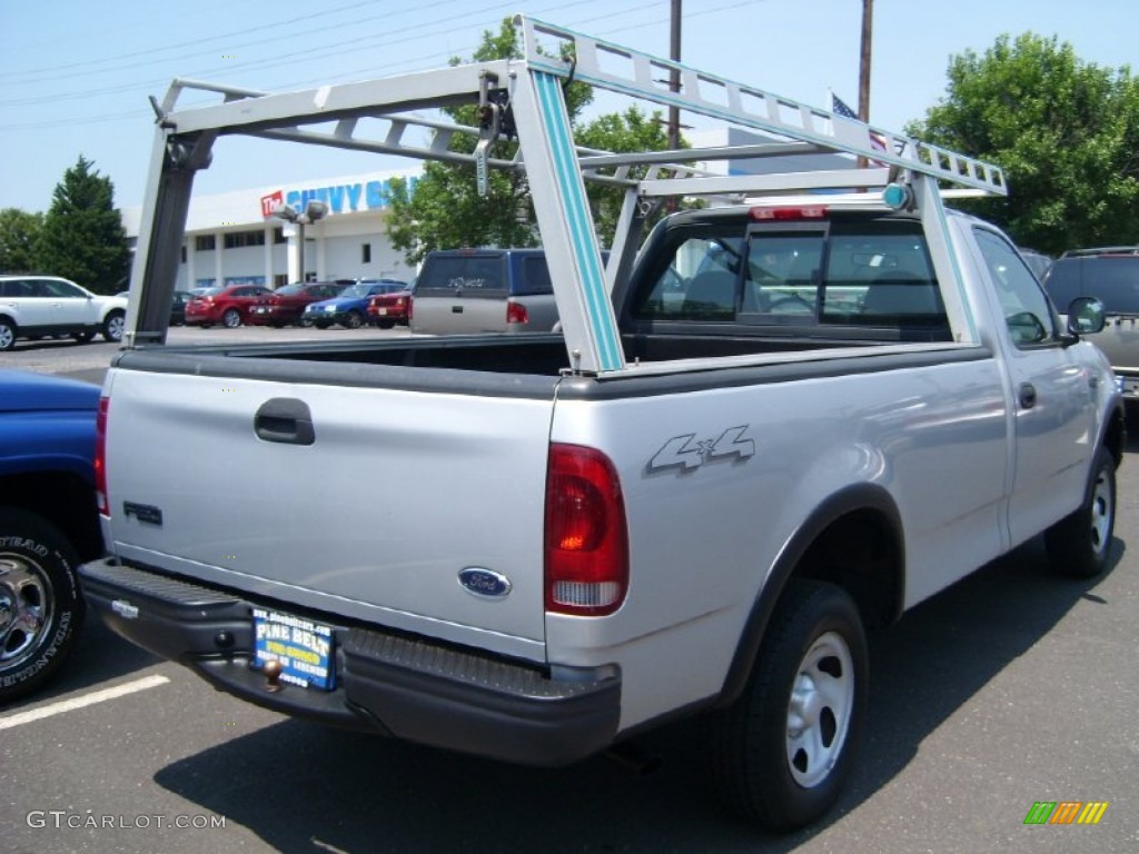2002 F150 XL Regular Cab 4x4 - Silver Metallic / Medium Graphite photo #4
