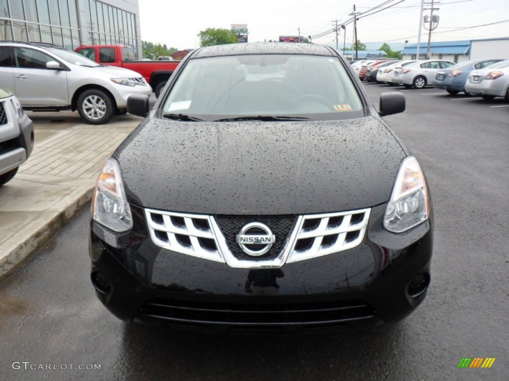 2011 Rogue S AWD - Wicked Black / Black photo #11