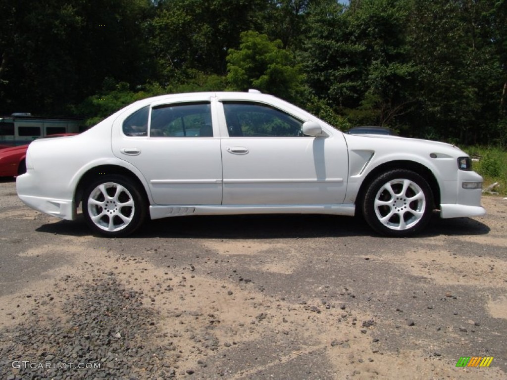 1998 Maxima GXE - Arctic White Pearl Metallic / Beige photo #4