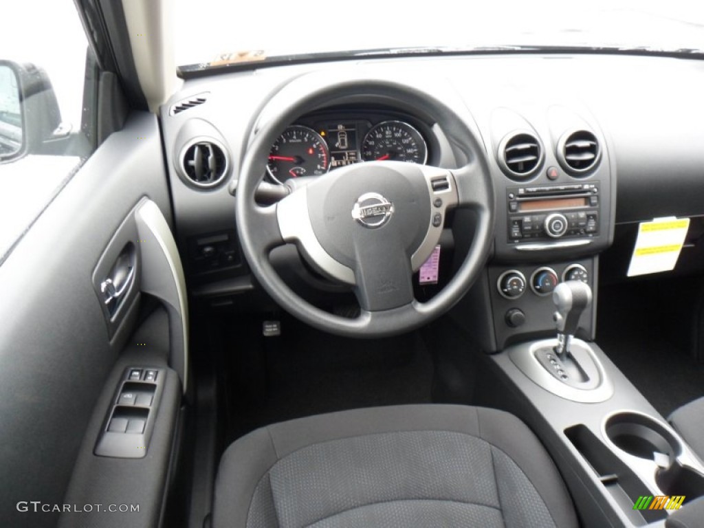 2011 Rogue S AWD - Wicked Black / Black photo #15