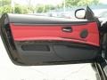 Coral Red/Black Dakota Leather Door Panel Photo for 2010 BMW 3 Series #50293248