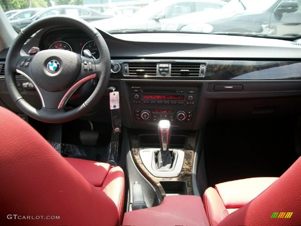 2010 BMW 3 Series 335i xDrive Coupe Coral Red/Black Dakota Leather Dashboard Photo #50293308