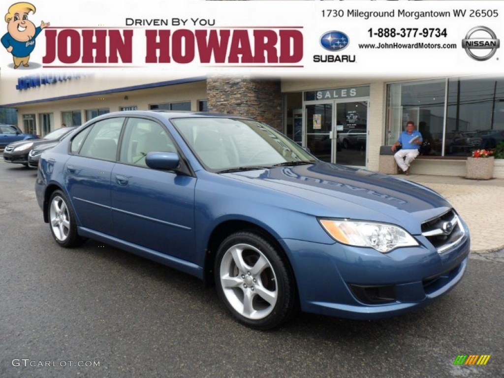 2008 Legacy 2.5i Sedan - Newport Blue Pearl / Warm Ivory photo #1