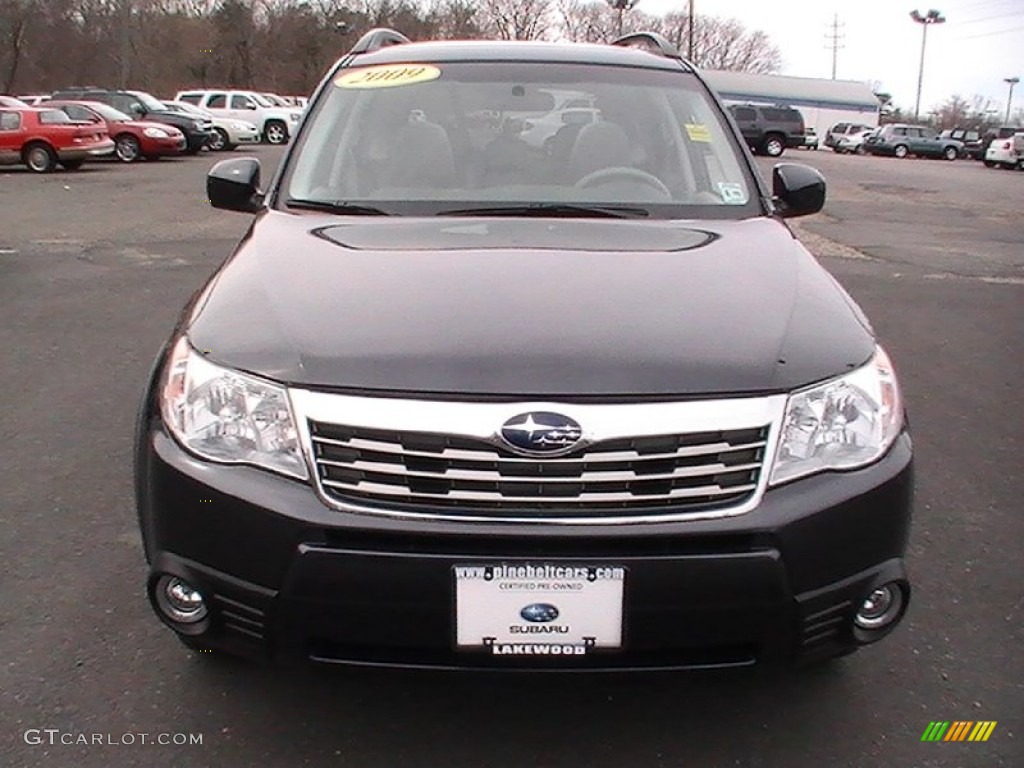 2009 Forester 2.5 X Limited - Obsidian Black Pearl / Platinum photo #2