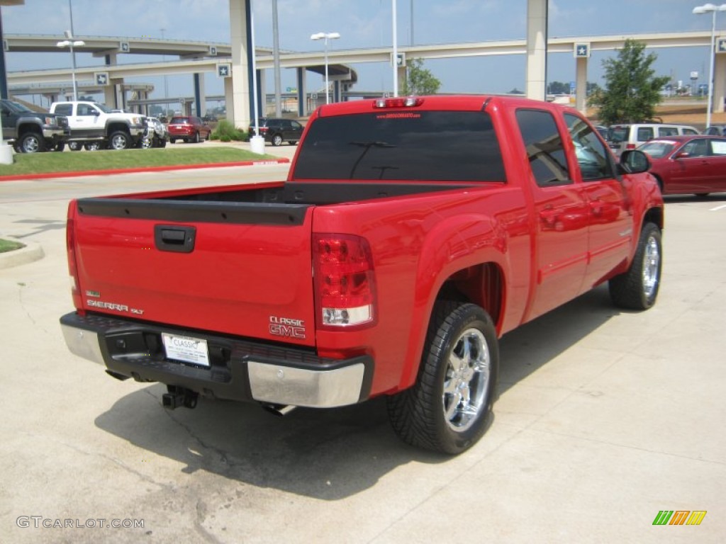 2010 Sierra 1500 SLT Crew Cab - Fire Red / Very Dark Cashmere/Light Cashmere photo #5