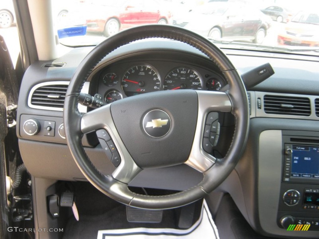 2008 Chevrolet Avalanche Z71 4x4 Ebony Steering Wheel Photo #50294685