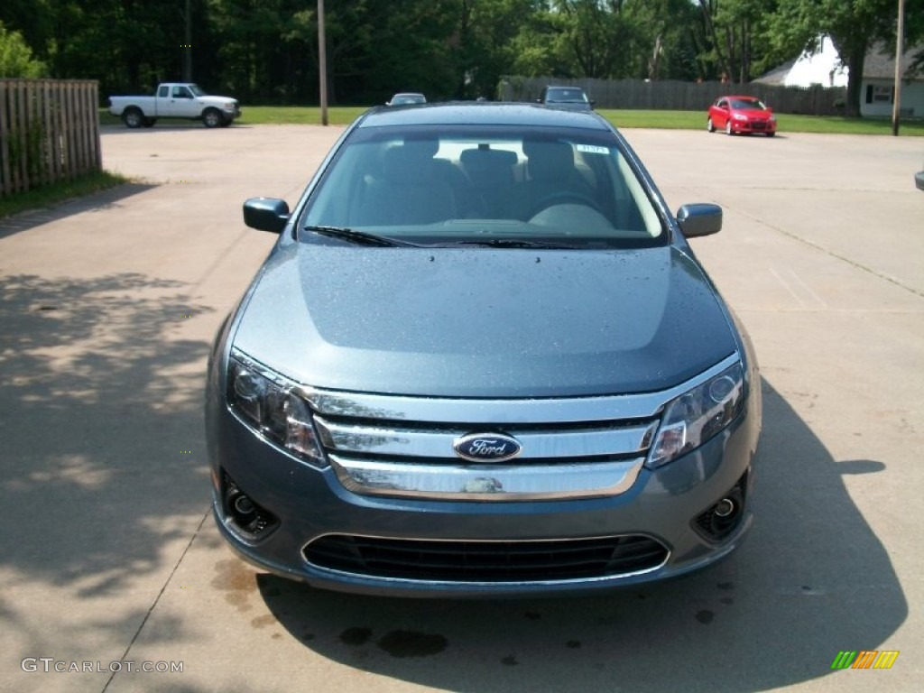 2011 Fusion SE - Steel Blue Metallic / Camel photo #2