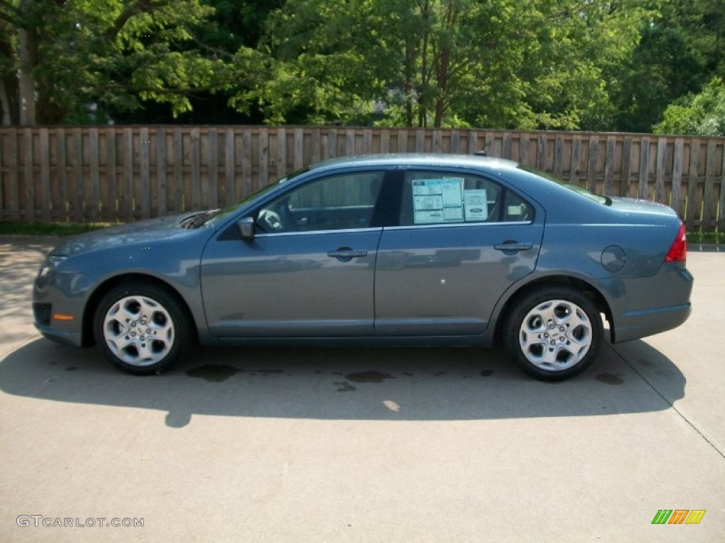 2011 Fusion SE - Steel Blue Metallic / Camel photo #8