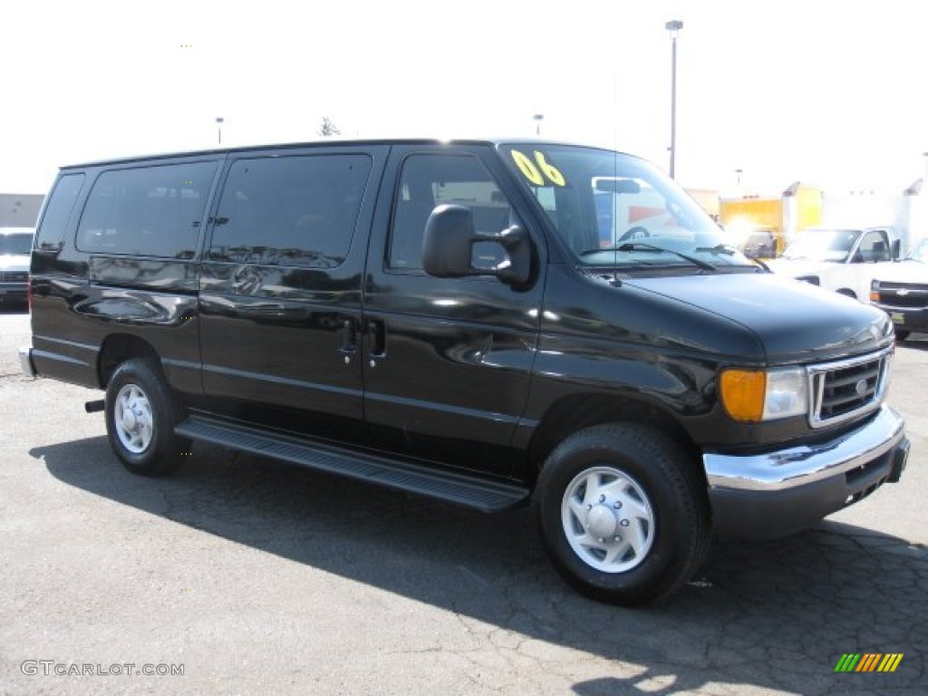 2006 Black Ford E Series Van E350 Xlt 15 Passenger 50268008