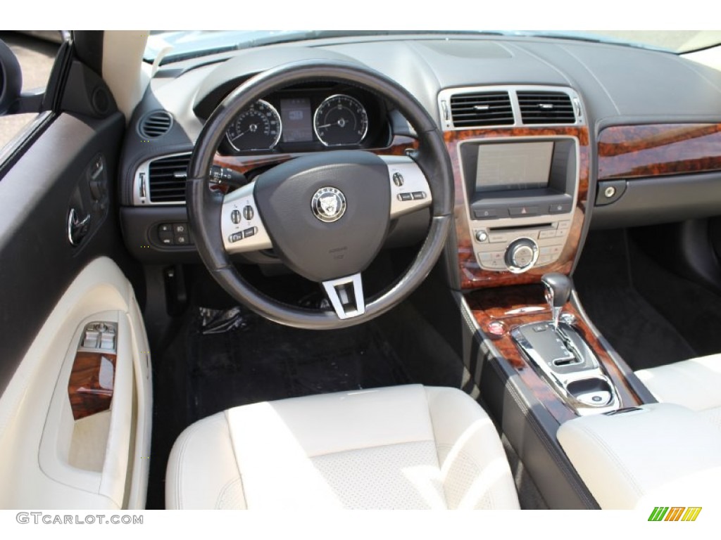2008 Jaguar XK XK8 Convertible Ivory/Slate Dashboard Photo #50296302