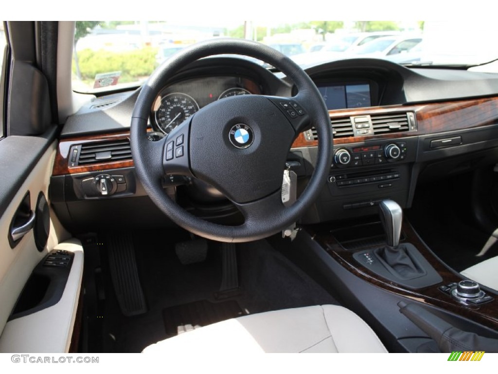 2010 BMW 3 Series 335i xDrive Sedan Oyster/Black Dakota Leather Dashboard Photo #50299122