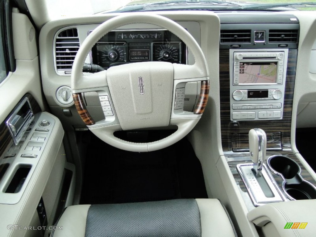 2008 Lincoln Navigator L Limited Edition Stone/Charcoal Black Dashboard Photo #50299725