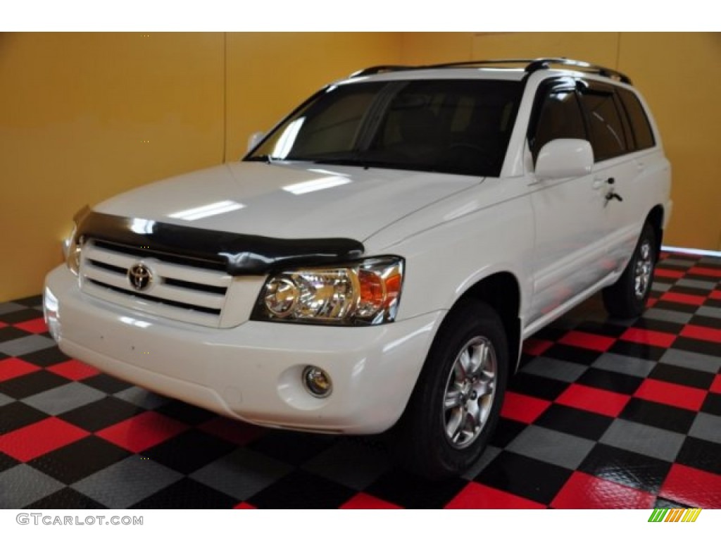 2004 Highlander V6 4WD - Super White / Ash photo #2
