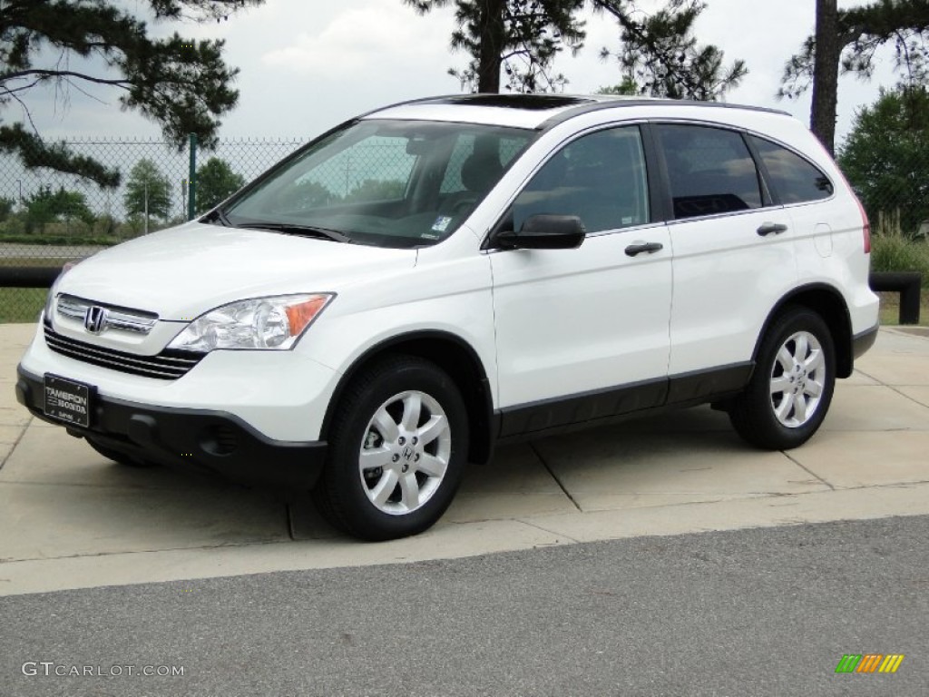 2009 CR-V EX - Taffeta White / Gray photo #11