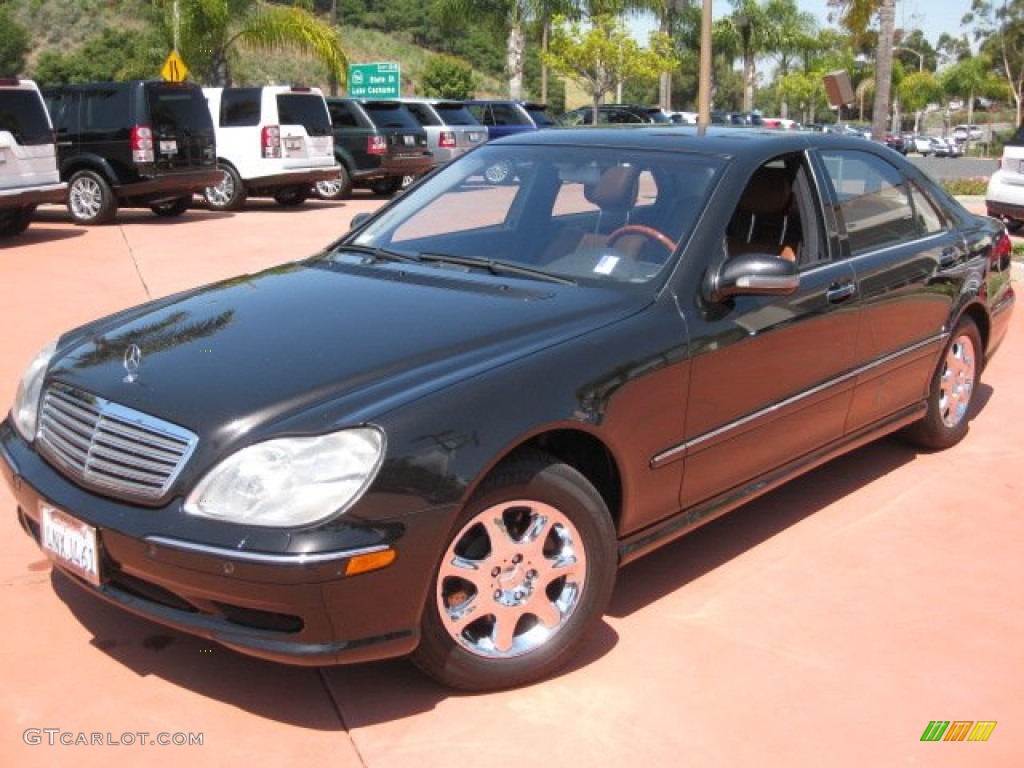 2001 S 500 Sedan - Black / designo Cognac photo #1