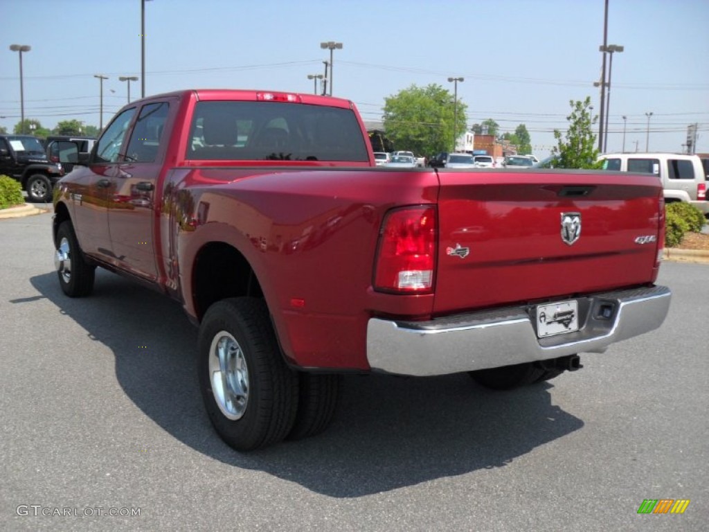 Deep Cherry Red Crystal Pearl 2011 Dodge Ram 3500 HD ST Crew Cab 4x4 Dually Exterior Photo #50303895