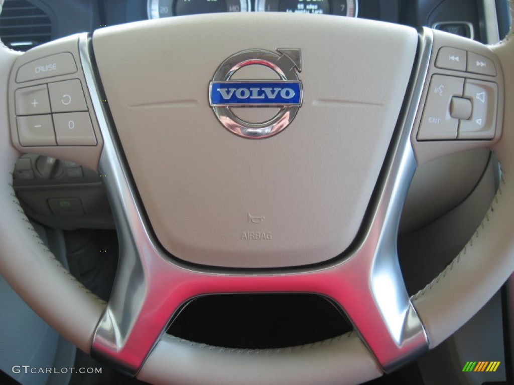 2011 Volvo XC60 T6 AWD Sandstone Beige Steering Wheel Photo #50304135