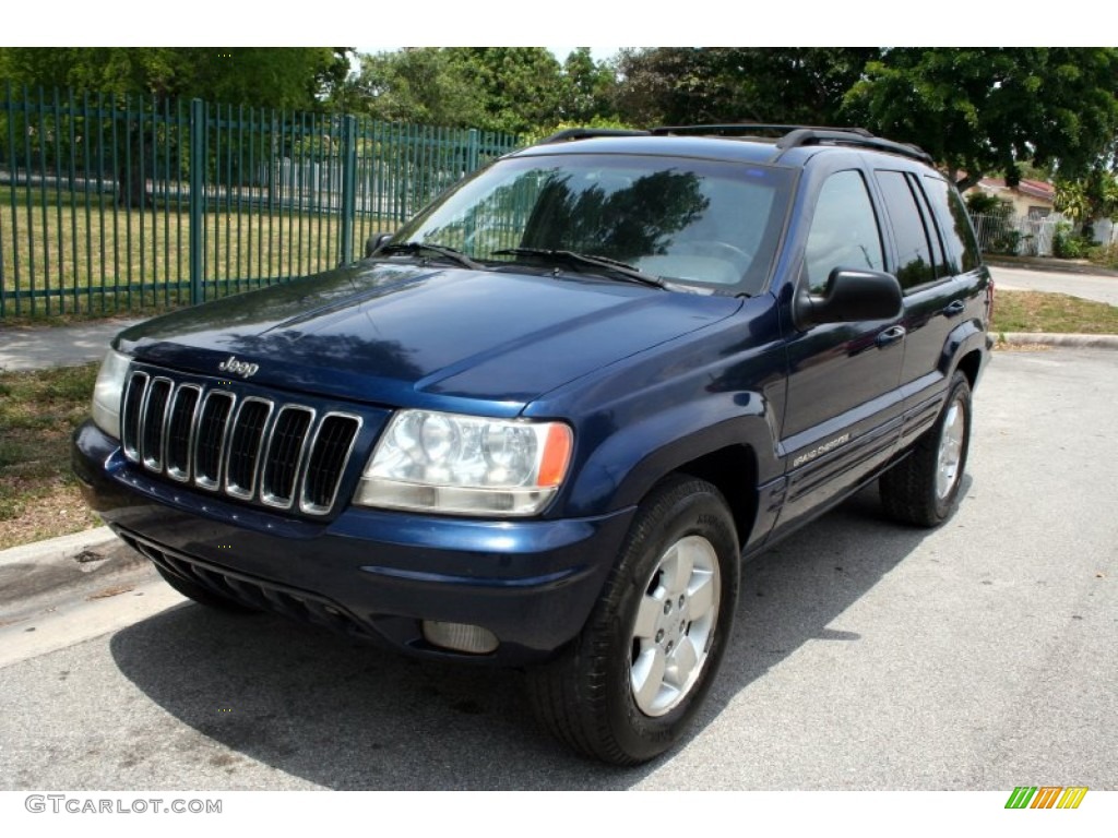 Patriot Blue Pearl 2001 Jeep Grand Cherokee Limited 4x4 Exterior Photo #50304687