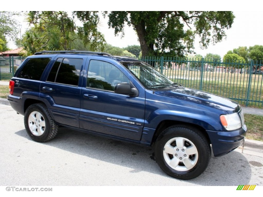 2001 Grand Cherokee Limited 4x4 - Patriot Blue Pearl / Agate photo #11