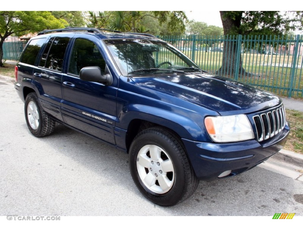 2001 Grand Cherokee Limited 4x4 - Patriot Blue Pearl / Agate photo #13