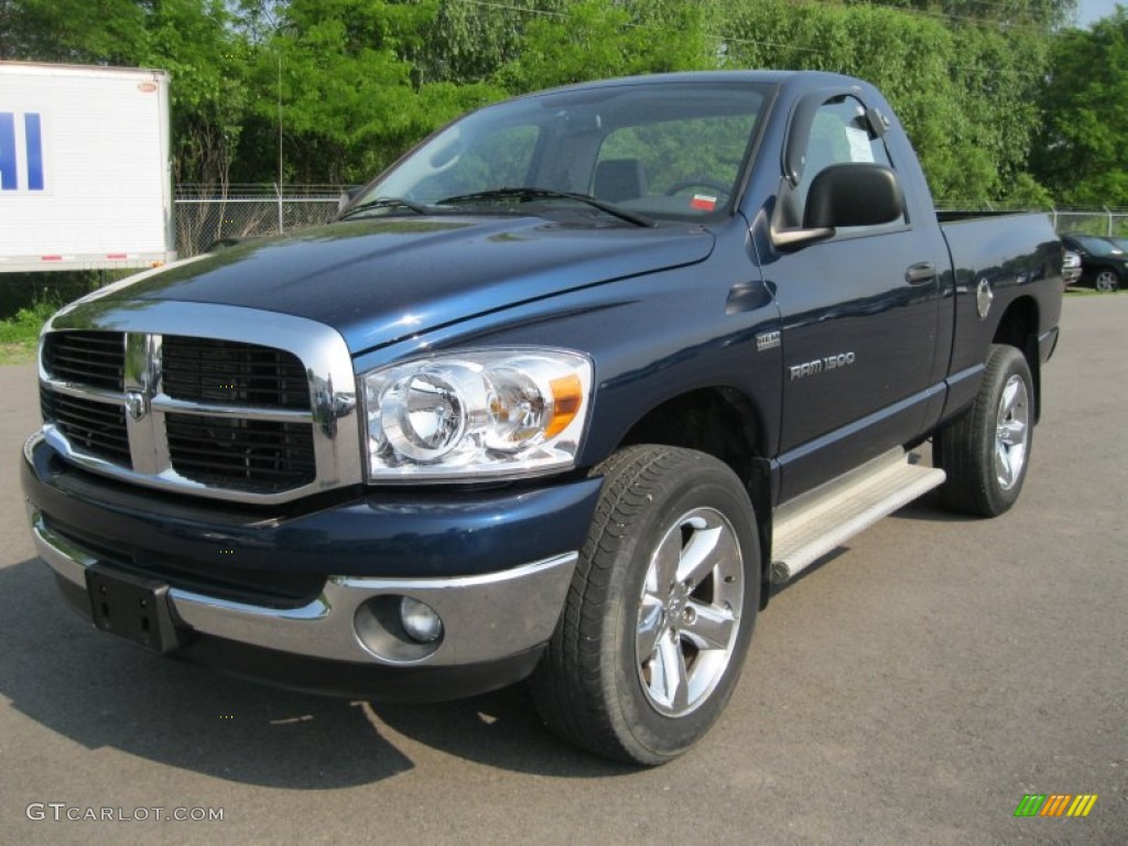 2007 Ram 1500 SLT Regular Cab 4x4 - Patriot Blue Pearl / Medium Slate Gray photo #1