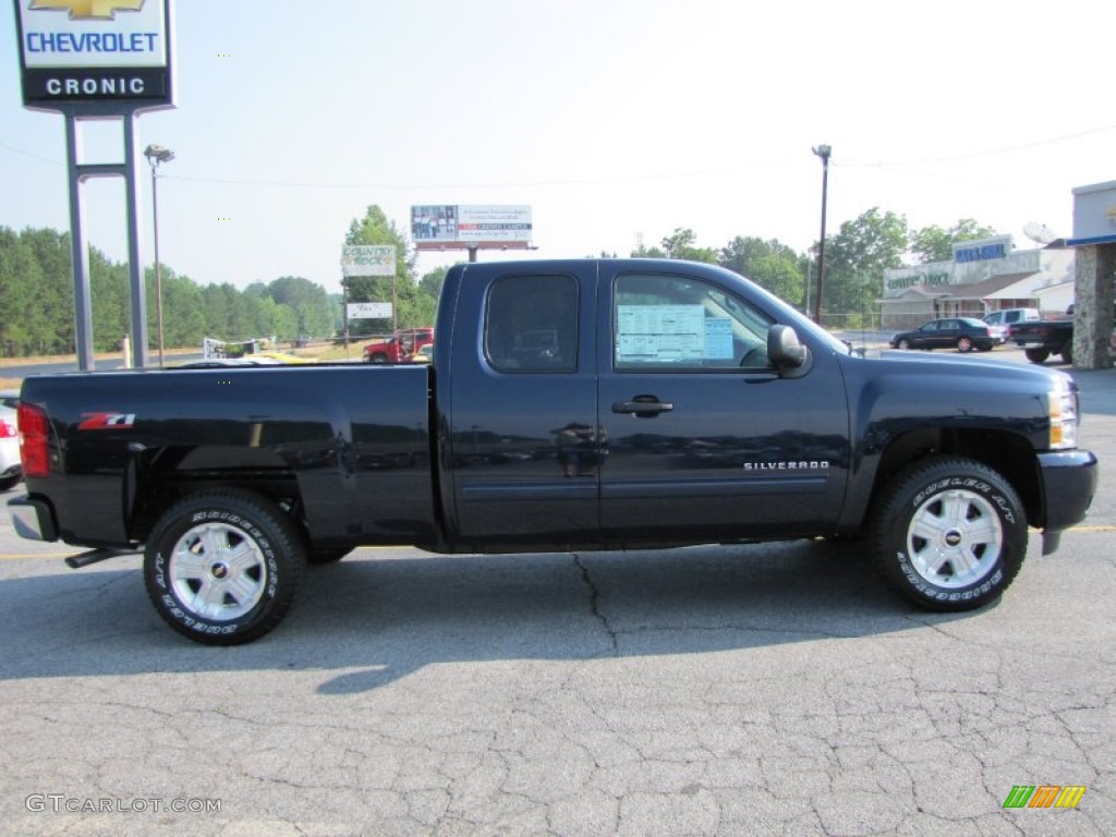 2011 Silverado 1500 LT Extended Cab - Imperial Blue Metallic / Ebony photo #7