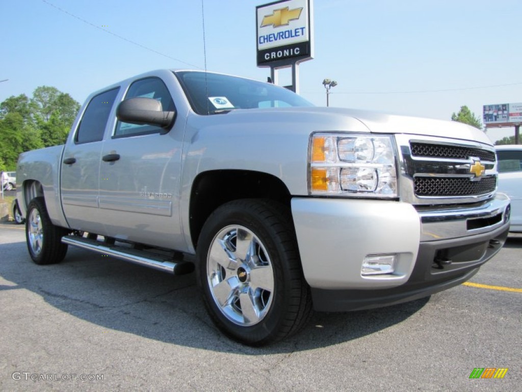 2011 Silverado 1500 LT Crew Cab 4x4 - Sheer Silver Metallic / Ebony photo #1