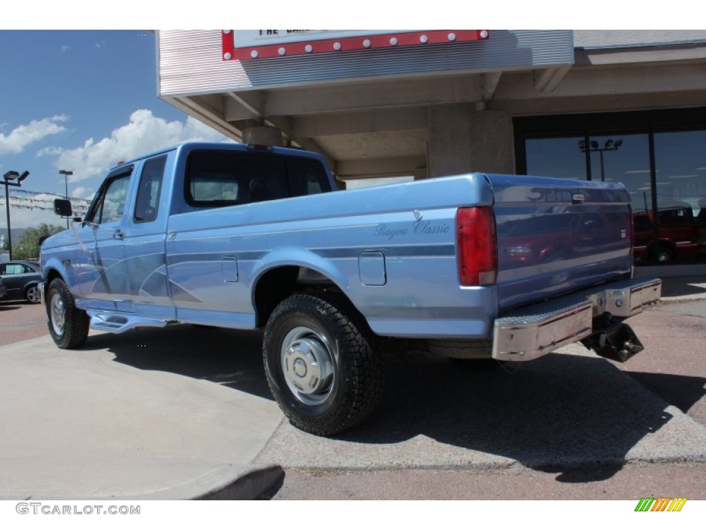 1996 F250 XL Extended Cab - Portofino Blue Metallic / Blue photo #4