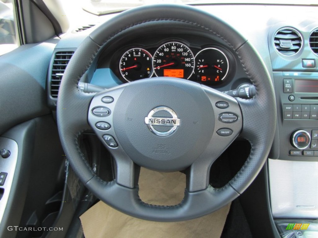 2012 Nissan Altima 2.5 SL Charcoal Steering Wheel Photo #50307954