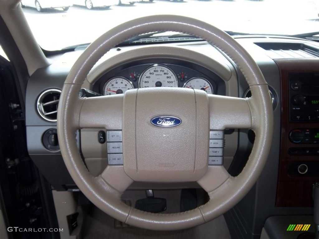 2005 F150 Lariat SuperCrew 4x4 - Medium Wedgewood Blue Metallic / Tan photo #11