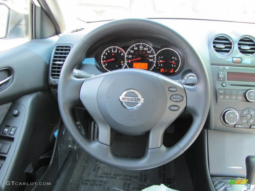 2012 Nissan Altima 2.5 S Charcoal Steering Wheel Photo #50308236