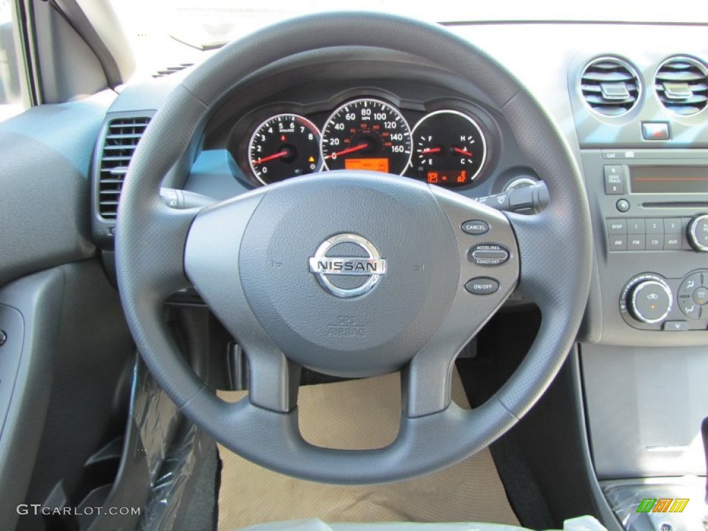 2012 Nissan Altima 2.5 S Charcoal Steering Wheel Photo #50308476