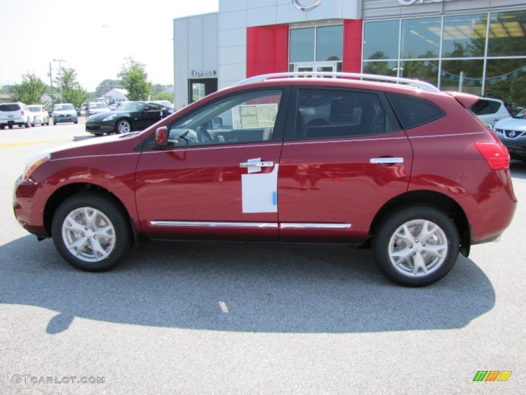 2011 Rogue SV - Cayenne Red / Black photo #2
